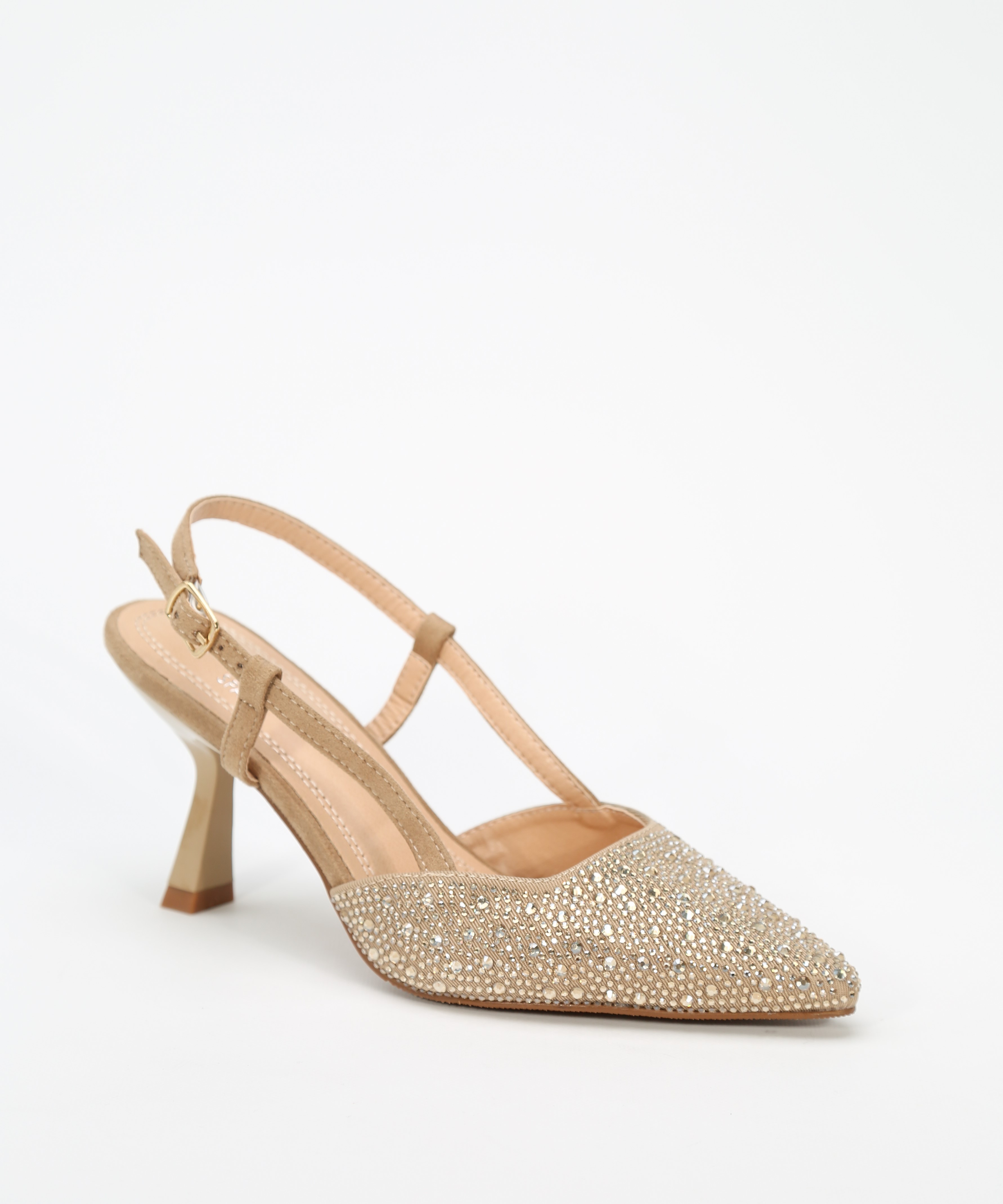Zapatos tacón destalonados strass